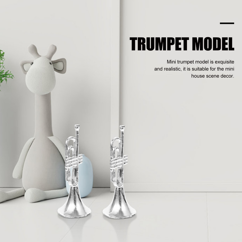 Kids Trumpet: Musical Wind Instruments Ornament Trumpet Model Performance Prop Toddlers Development Toys For Kids Toodlers
