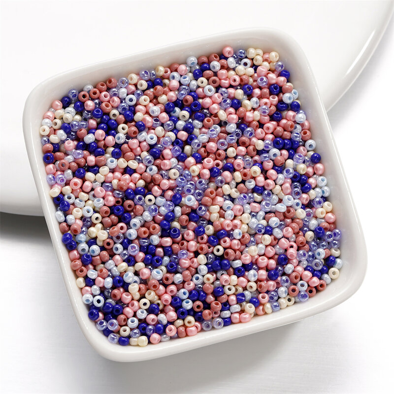 Checa Glass Seed Beads para DIY Fazer Jóias, cor mista, espaçador solto, brincos, pulseira, colar, acessórios, 2mm, 10g por lote