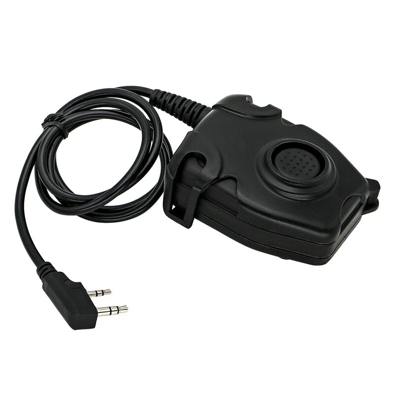 Taktis PTT Plug Militer Headphone Adaptor KENWOOD Plug untuk Baofeng UV-5R UV-5RA Walkie Talkie Radio Berburu