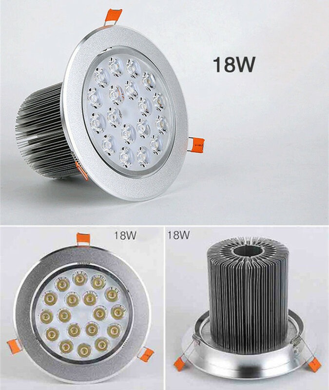 Ściemnialna światło punktowe LED typu downlight 1W3W5W7W9W12W15W1 8W okrągła lampa sufitowa AC85-265 żarówka oświetlenie wewnętrzne do salonu