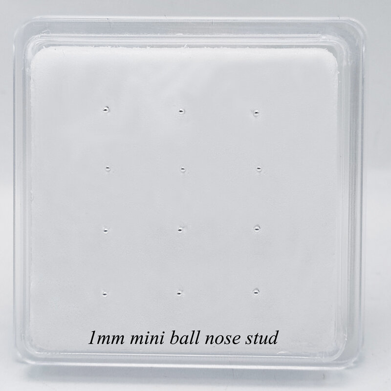 Mini Design 925 Sterling Silver Nose Piercing, Nariz Studs, Nariz Pins, Piercing Osso, Nez Jóias, Novo, Bola de 1mm, 12Pcs Pack, 2022
