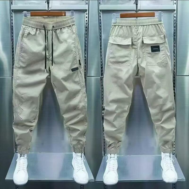 Pantaloni con coulisse pantaloni Harem da uomo Slim Fit con tasche elastiche in vita pantaloni Streetwear traspiranti per attività all'aperto