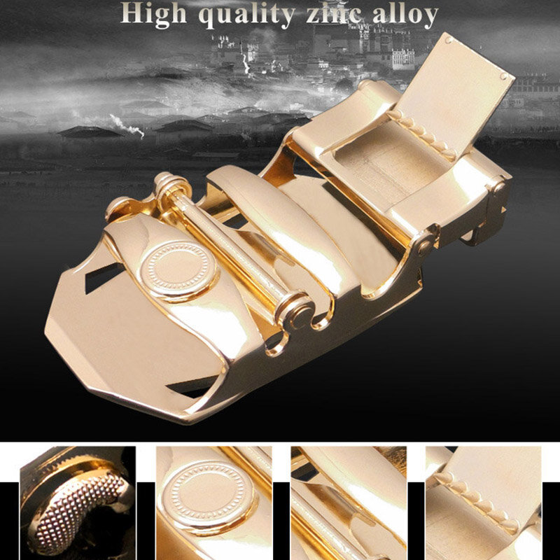 New 3.5cm Alloy Buckle Korean Version Fashionable Men's Luxury Business High-Quality Belt Alloy Automatic Buckle Accessory Gift