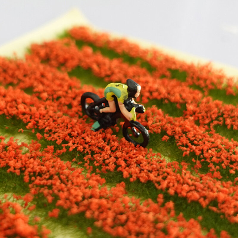 12 sztuk Model rowerzystów miniaturowy jeździec HO 1:87 DIY kolekcja pociąg kolejowy Diorama krajobraz dekoracje układ części