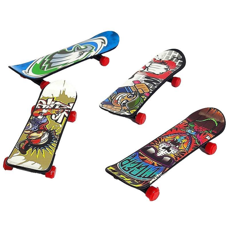 Papan seluncur Mini, Skateboard jari lucu untuk anak-anak, Kit pemula papan seluncur Mini, mainan jari Olahraga favorit pesta