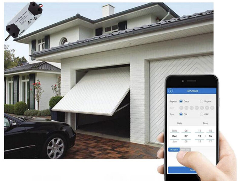 Controlador inteligente para abrir puertas de garaje, controlador con WiFi, Control por aplicación Tuya, funciona con Alexa Echo, Google Home, SmartLife