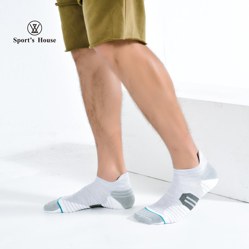 SPORT'S HOUSE-calcetines finos para correr para hombre, medias transpirables de moda para deportes al aire libre, primavera y verano