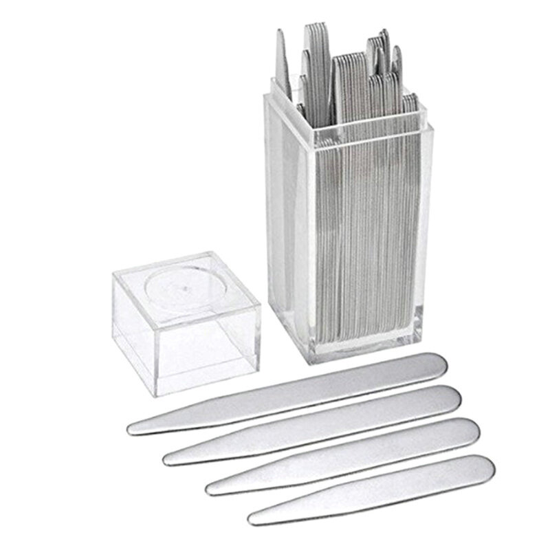 36pcs Business Stainless Steel Collar Stays Shirt Bone Stiffener Inserts Collar Support With Box