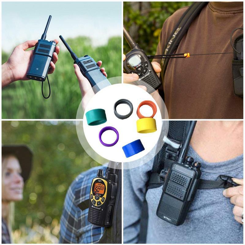Anillo de antena para walkie-talkie, bandas de identificación coloridas, distingue la antena de walkie-talkie, marca de anillo de Color, accesorios de anillo de antena