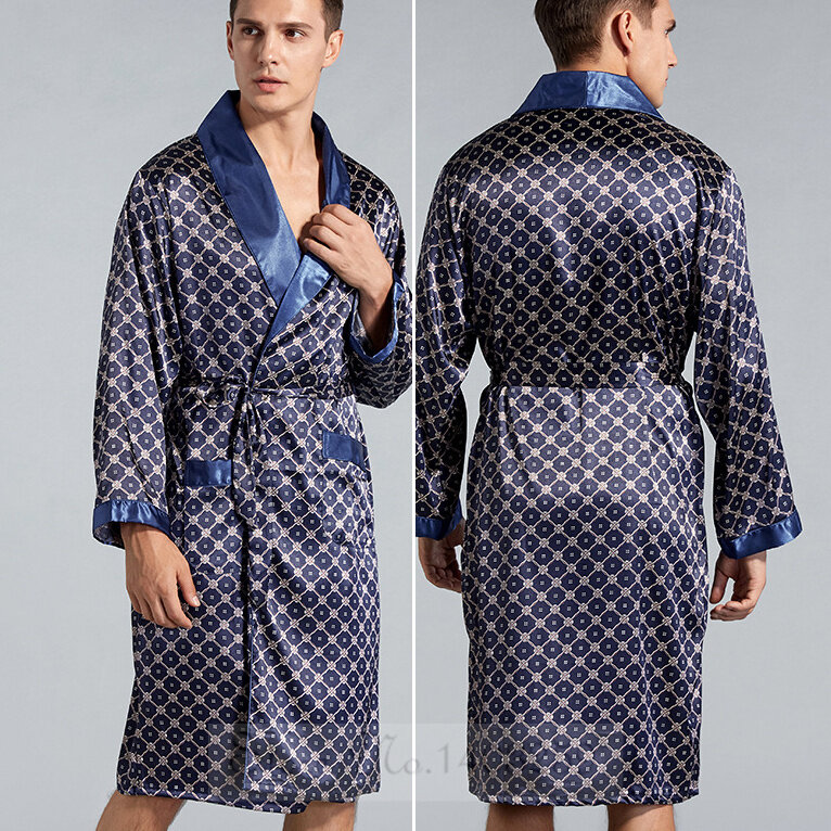Albornoz Kimono de franela para hombre, ropa de dormir gruesa y cálida, estilo informal, de talla grande, para invierno