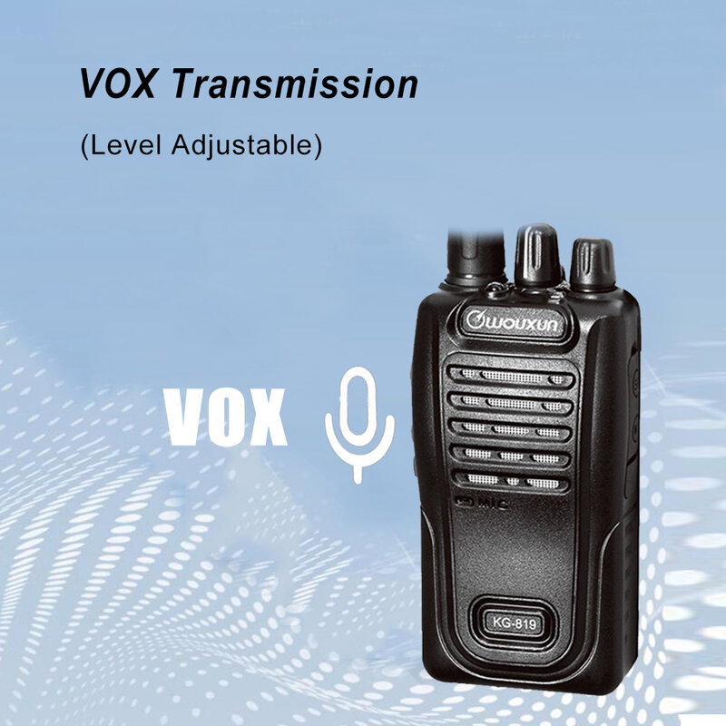 Wouxun KG-819ได้สองทางวิทยุ VHF /uhf wideband และ narrowband ที่เลือกได้ (25/12.5kHz) dtmf/sos/dcs/ctcss วิทยุ FM ที่ปรับจูนแบบดิจิทัล