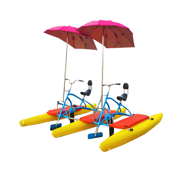 Bicicleta aquática de polietileno para 2 pessoas, pedal, assento duplo