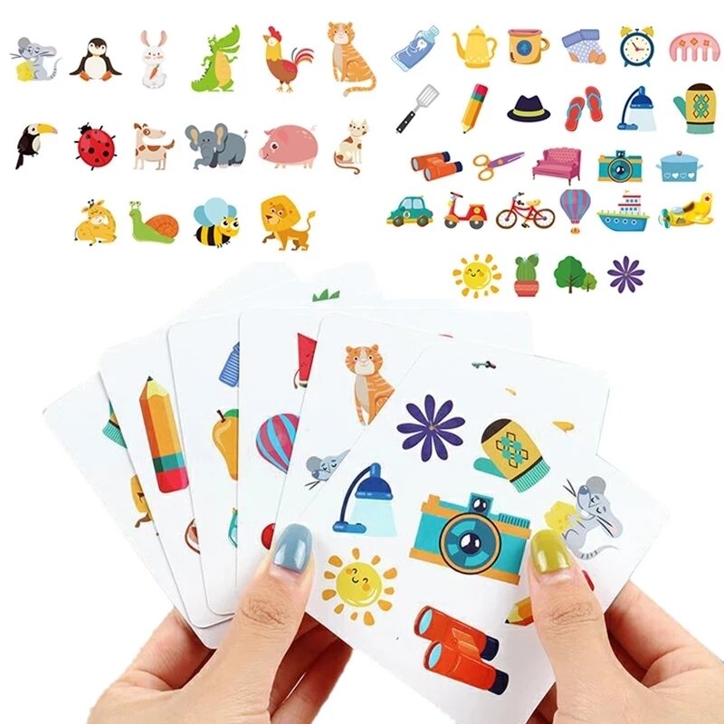 Crianças reação cartões de correspondência brinquedos animais tráfego cognition placas jogos cedo pensamento lógico formação cerebral