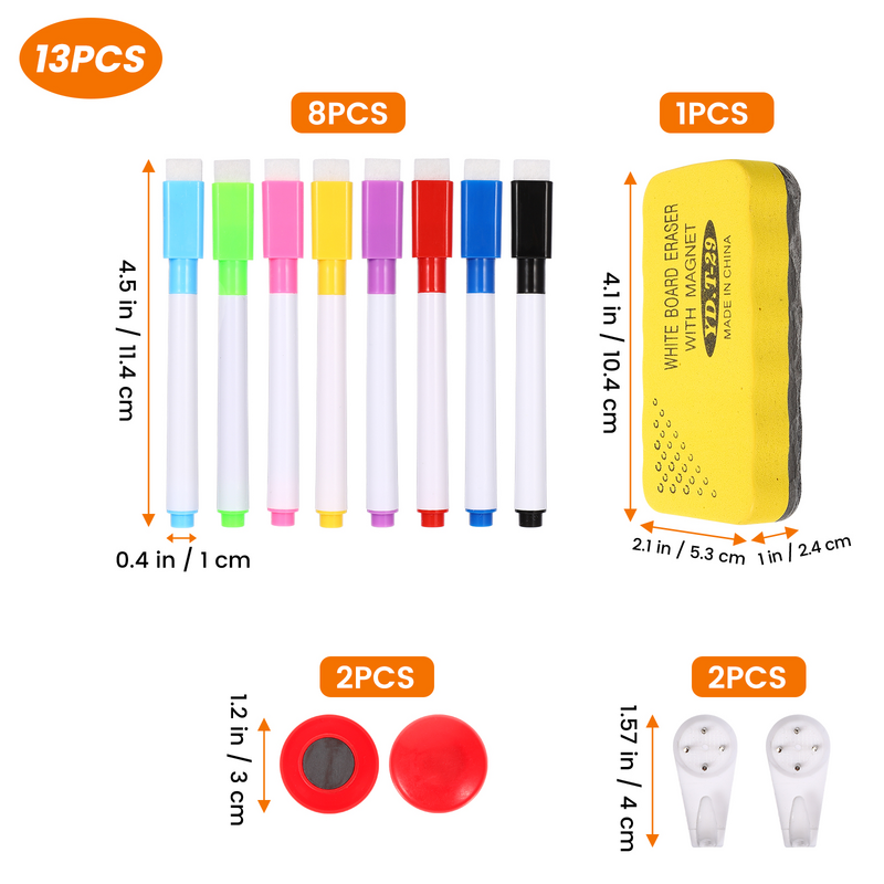 Water Painting Pen Magnetic Whiteboard Kit Whiteboard Pens Whiteboard Pin Magnetic White Board for Kids Include Spoons
