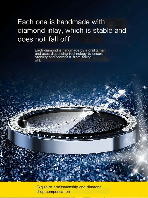 Luxus hübsche Glanz Diamant Kamera Objektiv Schutzhülle für iPhone 15 12 13 14 11 Pro Max Glitter Objektiv Glas Kamera Abdeckung Mädchen