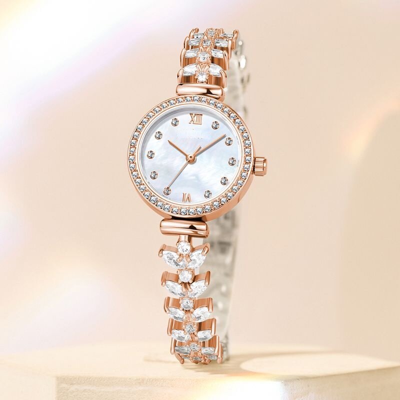 Kegllect-Relógio de quartzo feminino com temperamento minimalista, relógio com diamante, presente dia dos namorados, novo