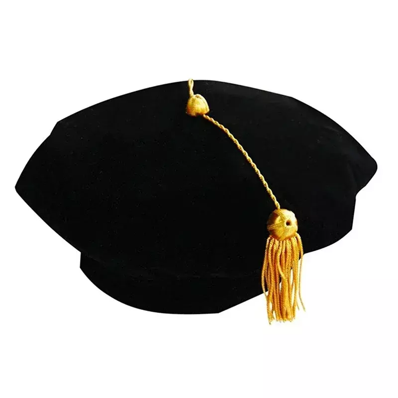 Universidade Graduação Cerimônia Octagon ou Hexagon Cap, Chapéu Doutoral para estudantes universitários americanos