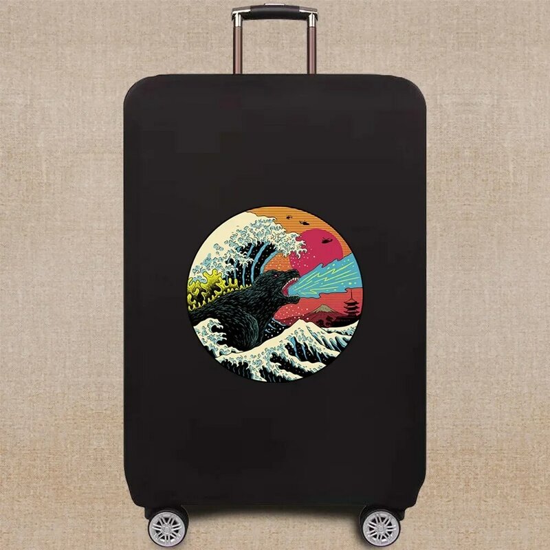 Cubierta protectora de equipaje, accesorio de viaje, funda de equipaje, 18-32 pulgadas, patrón de onda, serie, funda de carro, cubierta elástica