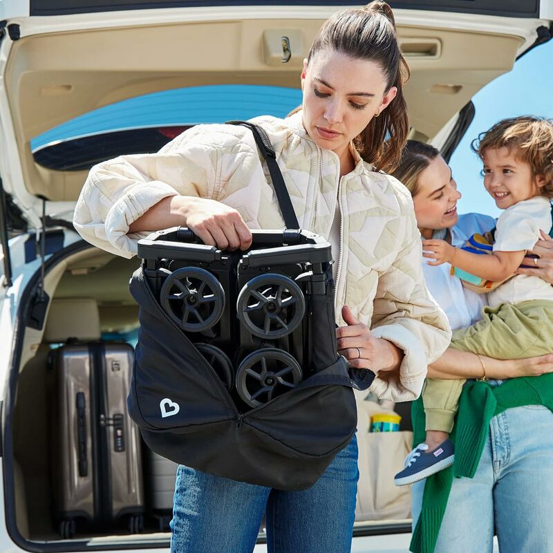 울트라 컴팩트 경량 여행용 유모차, 유아 및 유모차 정리함 가방, 블랙, 신제품
