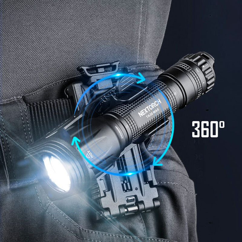 Nex懐中電灯-クイックドロー懐中電灯ホルダー、v51、直径25-32mmと互換性があり、360 ° 回転、革新的なロック、耐摩耗性