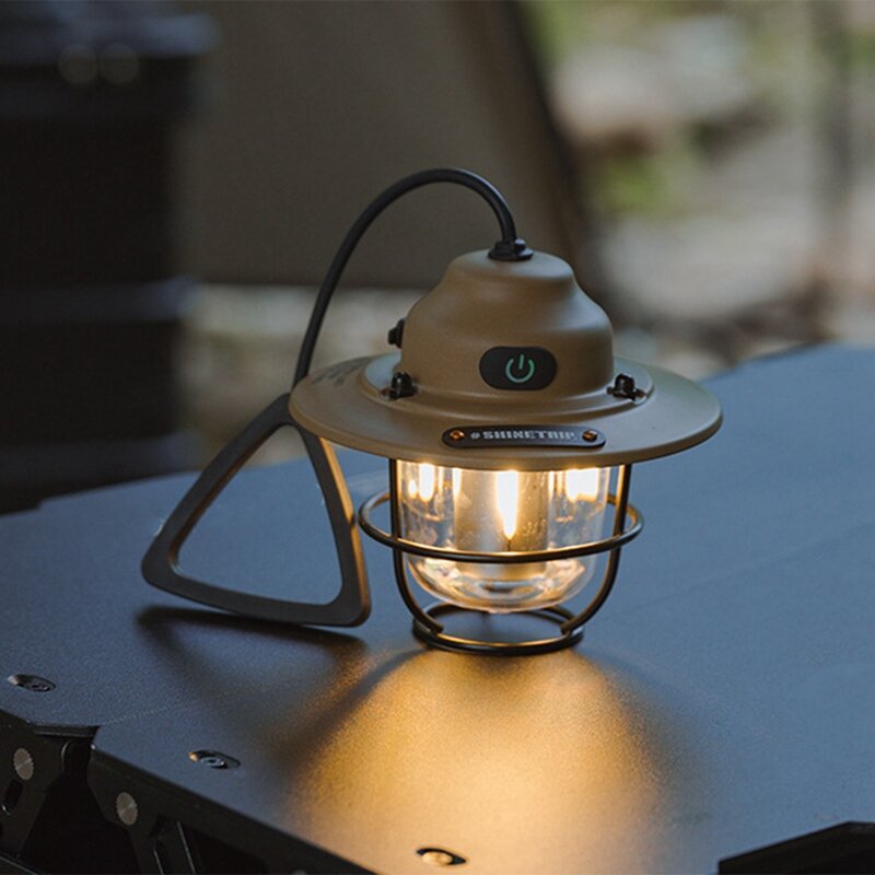 Shinetrip Outdoor Vintage lampa wisząca przenośna ładowalna latarnia kempingowa długa żywotność światło namiotowe trwałe