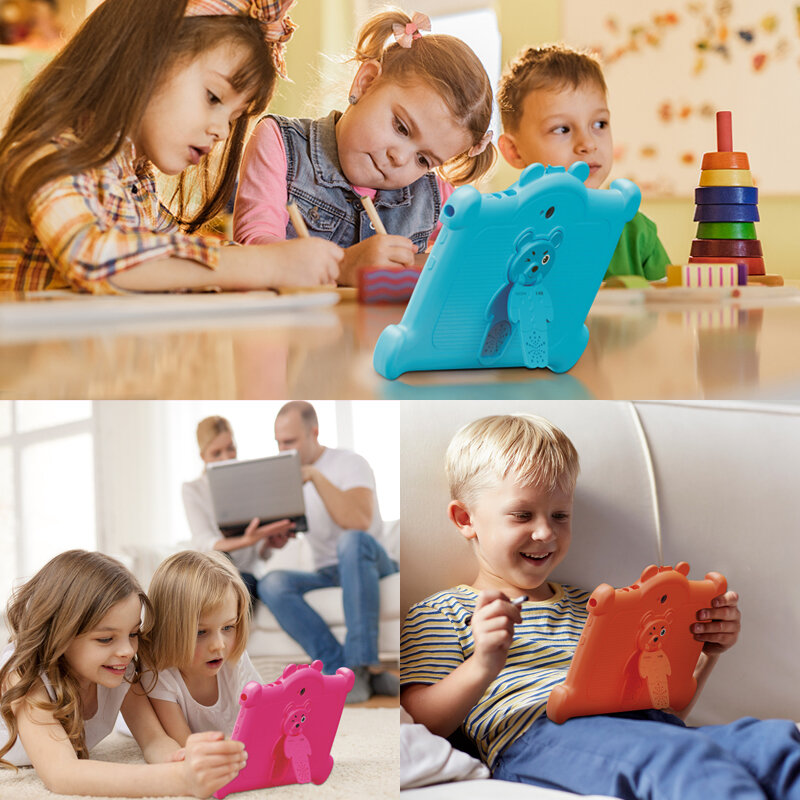 ATOUCH-HD واي فاي تابلت للاطفال ، دراسة مع حامل ، جوجل بلاي ، تعلم ايباد ، 7 "، أندرويد ، 1024x600