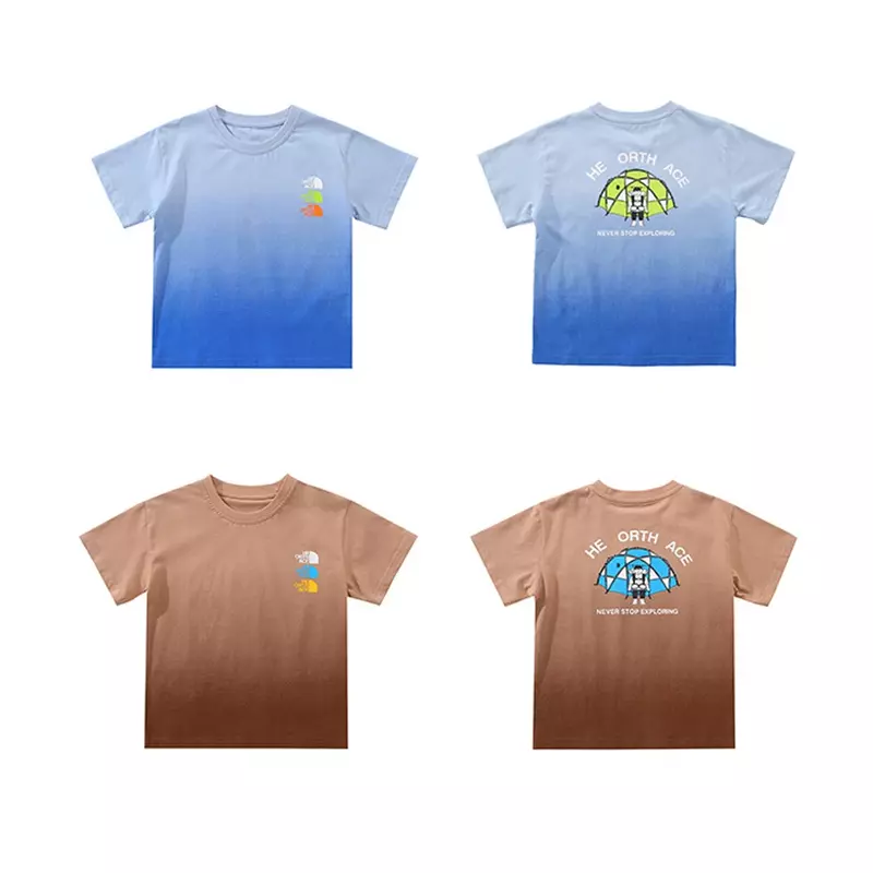 子供のための半袖コットンTシャツ,幼児のためのかわいいトップ,男の子と女の子のためのファッショナブルな服,新しい夏のコレクション2024