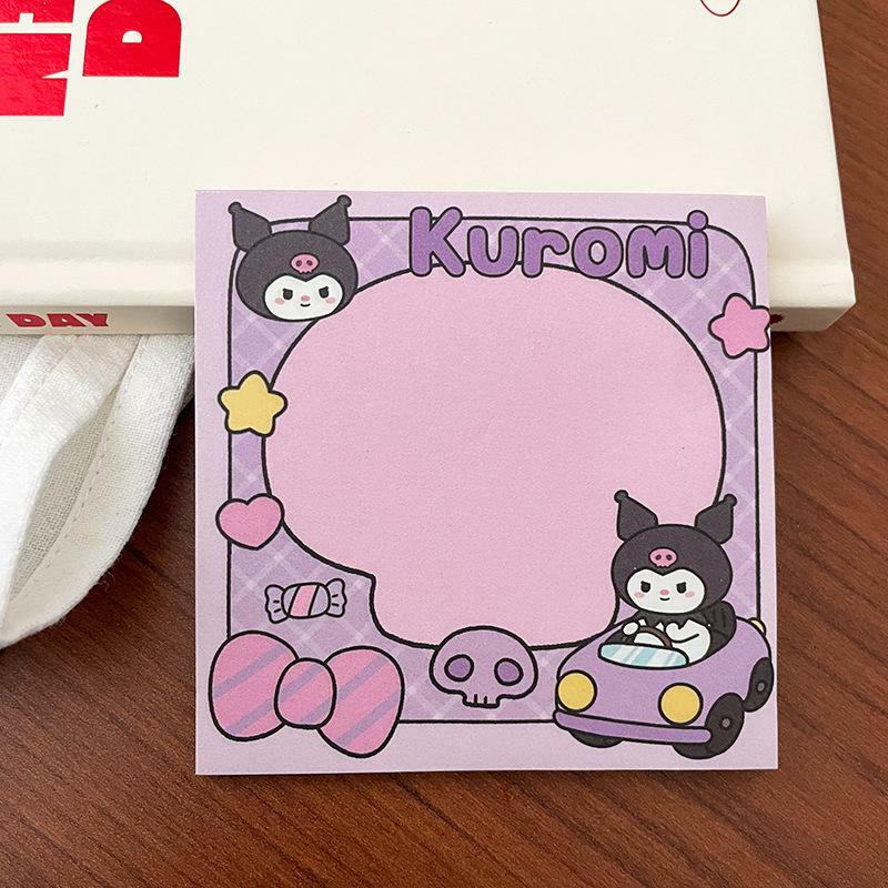 Sanrio karteczki do notowania Kawaii Kuromi Mymelody Pochacco Cinnamoroll książka z wiadomościami studenckimi kreskówka słodkie przenośny notatnik