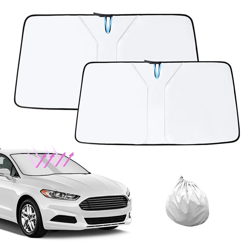 Parasol plegable para ventana delantera de coche, cortina de protección UV, accesorios de estilo
