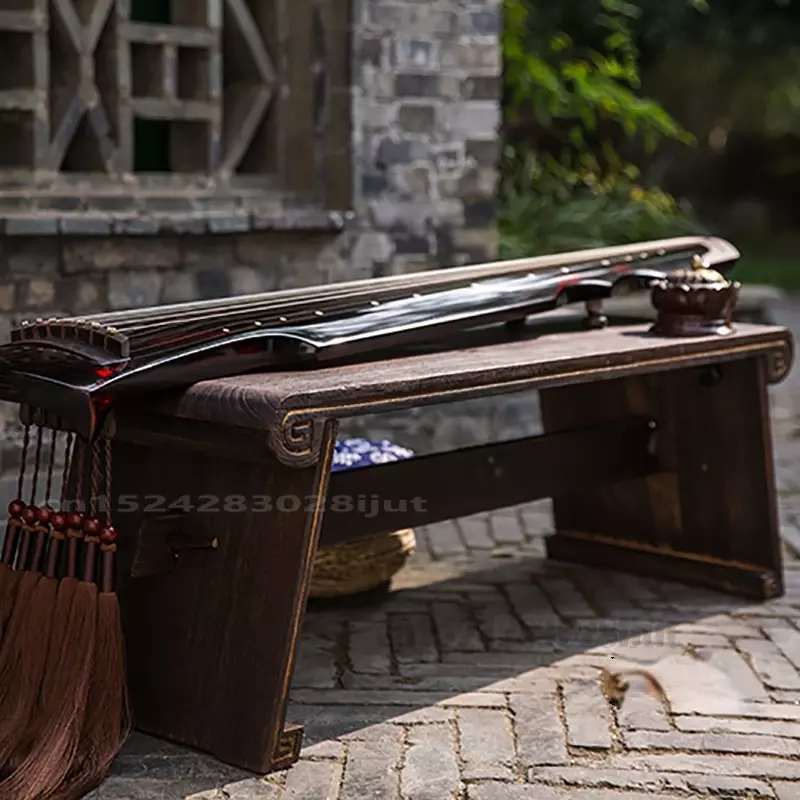 Стол-татами из массива дерева Guqin Low Paulownia Маленький журнальный столик Guzheng полка пианино 96x35x35 см