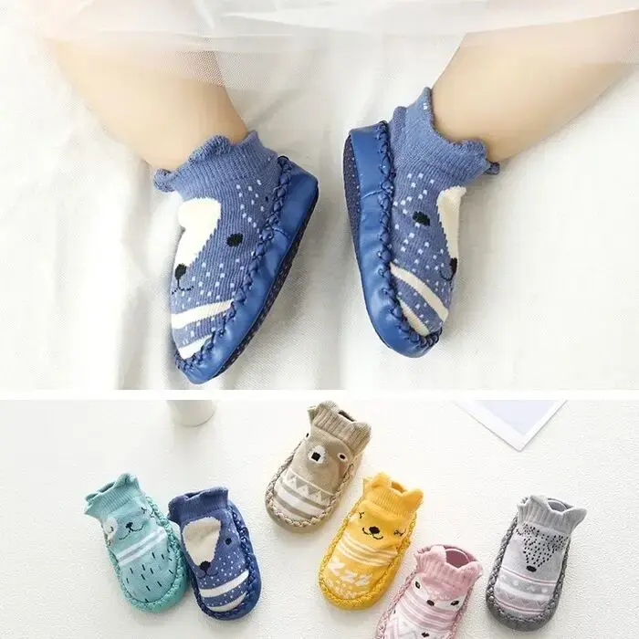 Baby Socks Shoes Infant Cute Cartoon Kids Boy Shoes Soft Rubber Sole Child Floor Sneaker BeBe Booties Toddler Girls First Walker