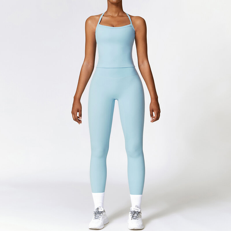 2 Stück Sportswear nahtlose Yoga-Set Sport kleidung Sportswear Yoga-Anzüge für Frauen Fitness-Set Trainings anzüge Sport-BH Gym Leggings