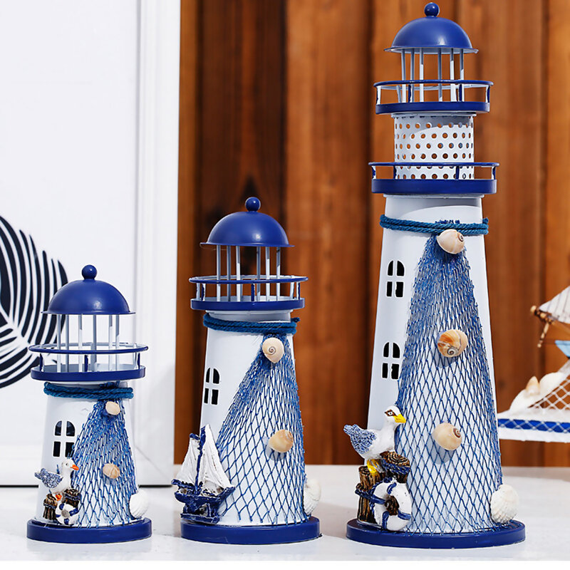 友人のための手作りのLED灯台、中世の親指、航海、色の変化、鉄の素晴らしい贈り物
