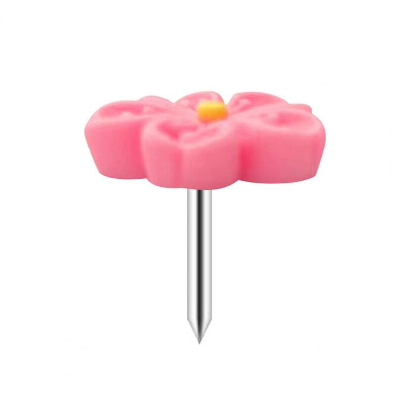 30Pcs/Box Pretty Thumbtacks  Peach Blossoms Portable Thumb Tacks  Mini Decorative Push Pins