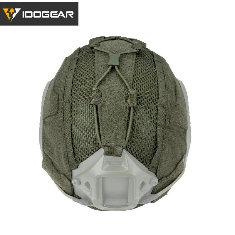IDOGEAR 전술 헬멧 커버, NVG 배터리 파우치 포함, 해상 헬멧 사냥 액세서리 3812