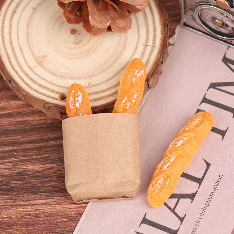 1 مجموعة كرواسون وهمية صغيرة الغذاء الخبز زخرفة مصغرة دمية ديكور الأثاث اللعب دمية اكسسوارات المنزل الحرفية