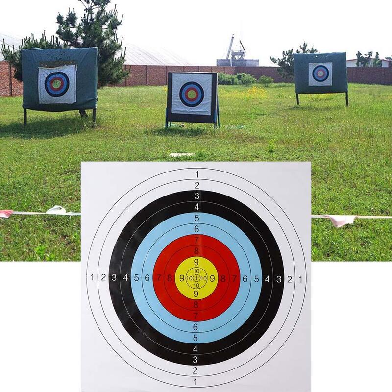 Archery Paper Face Targets, Training Amusement Bow, Arrow Exercício, 60x60cm