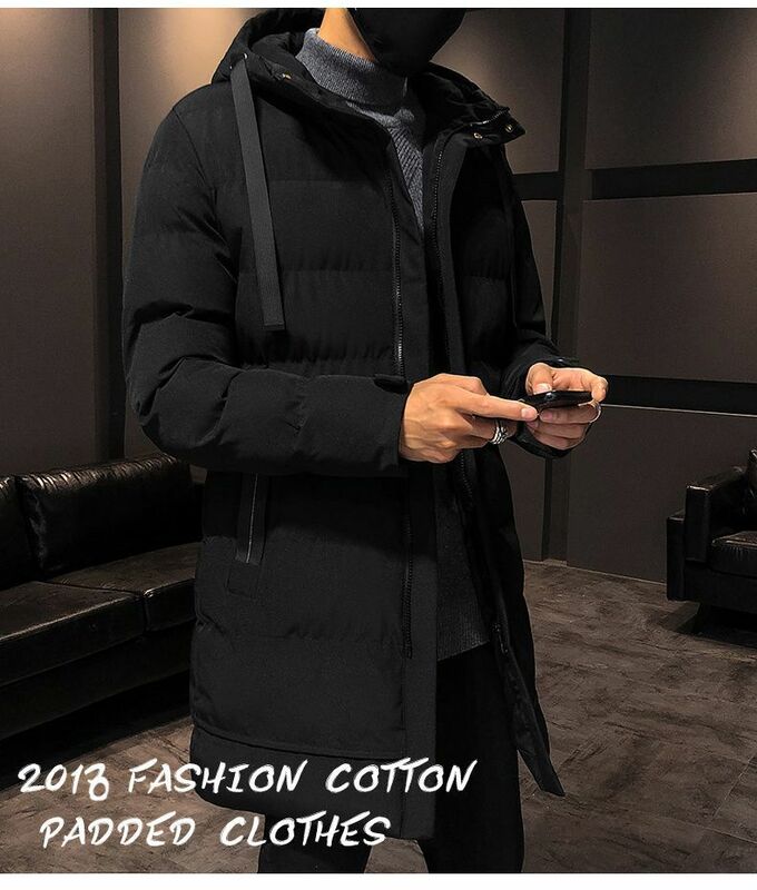 Черная Мужская стеганая куртка, горячее мужское зимнее пальто, Молодежные мужские зимние куртки средней длины, бесплатная доставка, мужские холодные куртки