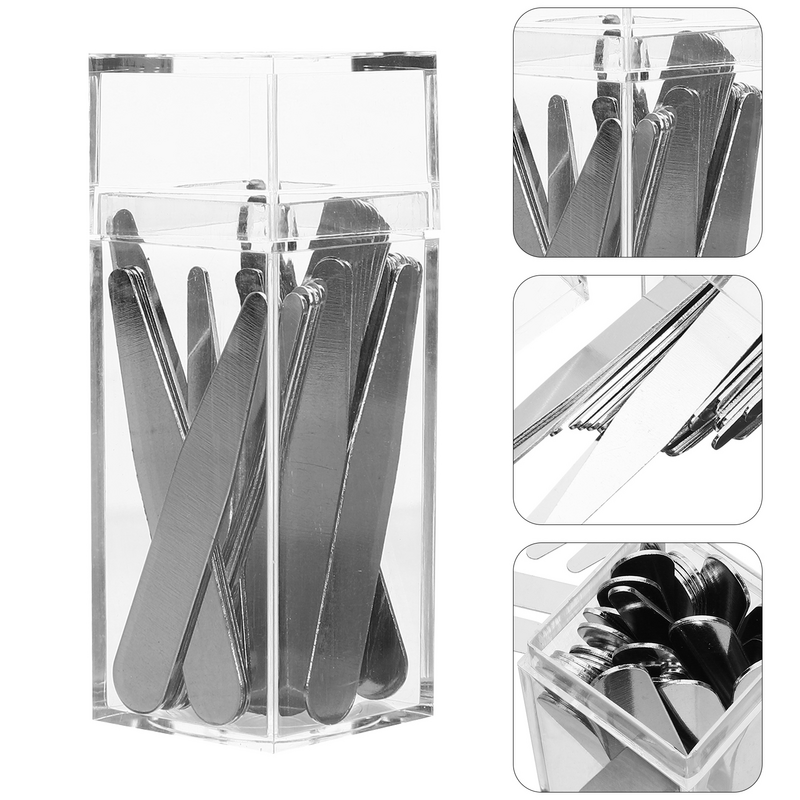 40 Pcs Mens Shirt Metal Collar Stays for Stainless Steel Suit Accessories Belt Men' Inserts