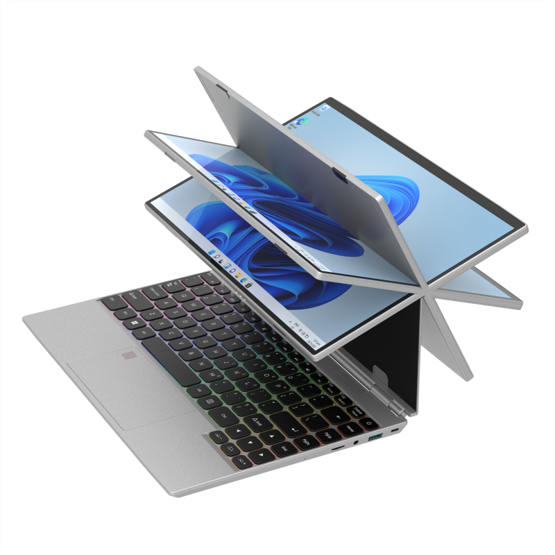 Ноутбук N95 для офиса, бизнеса, 14-дюймовый IPS сенсорный экран, компьютерный планшет, ноутбук 16G 512GB SSD RGB клавиатура WINDOWS 11 Touch ID