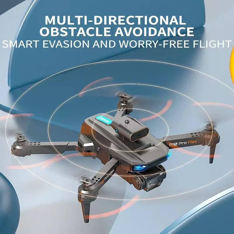 Drone Vem Câmera e Um WiFi FPV de Alta Definição Dupla Dobrável RC Quadcopter, Mantenedor de Altura, P10max, Novo, 2022