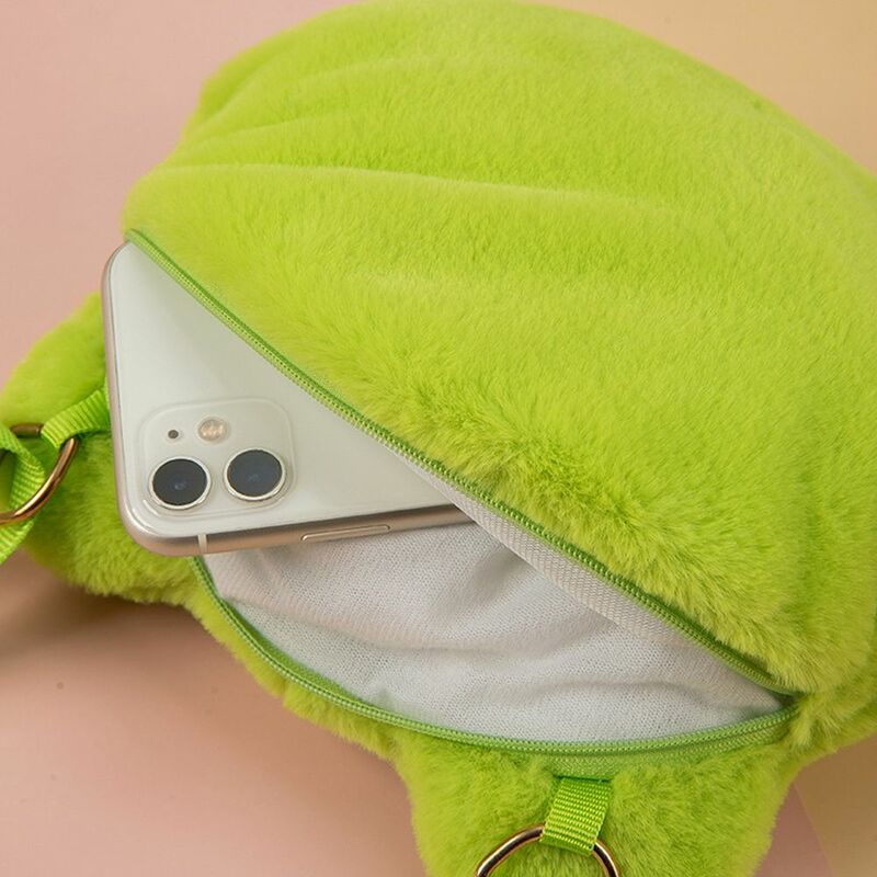 Sac à main grenouille princesse Krasno-Cartoon pour enfants, sac à beurre en peluche, sac à main pour enfants