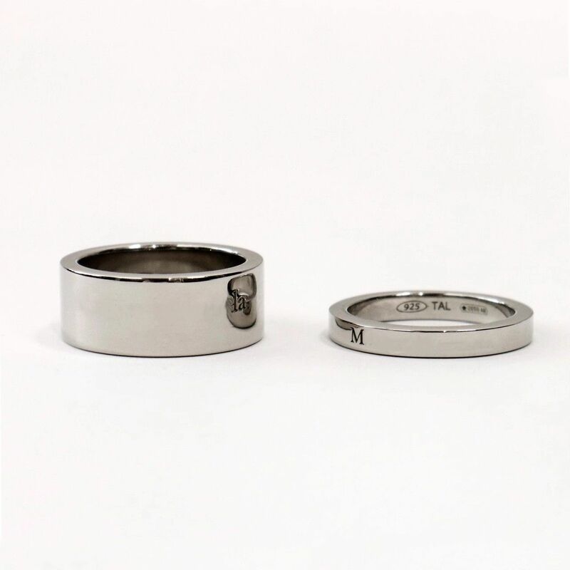Женское кольцо из серебра 925 пробы, с буквенным принтом