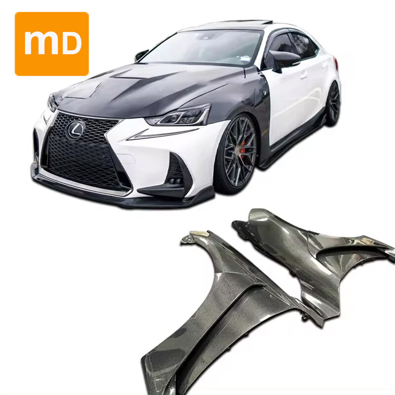 GSF Type Carbon Fiber Front Fender Side Skirts Decoration For 2013-2017 Lexus IS300 IS250 IS200 Spoiler Cover Trim Upgrade