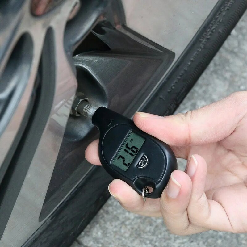 Миниатюрный манометр для шин, цифровой измеритель давления в шинах с ЖК-дисплеем, для автомобилей и мотоциклов