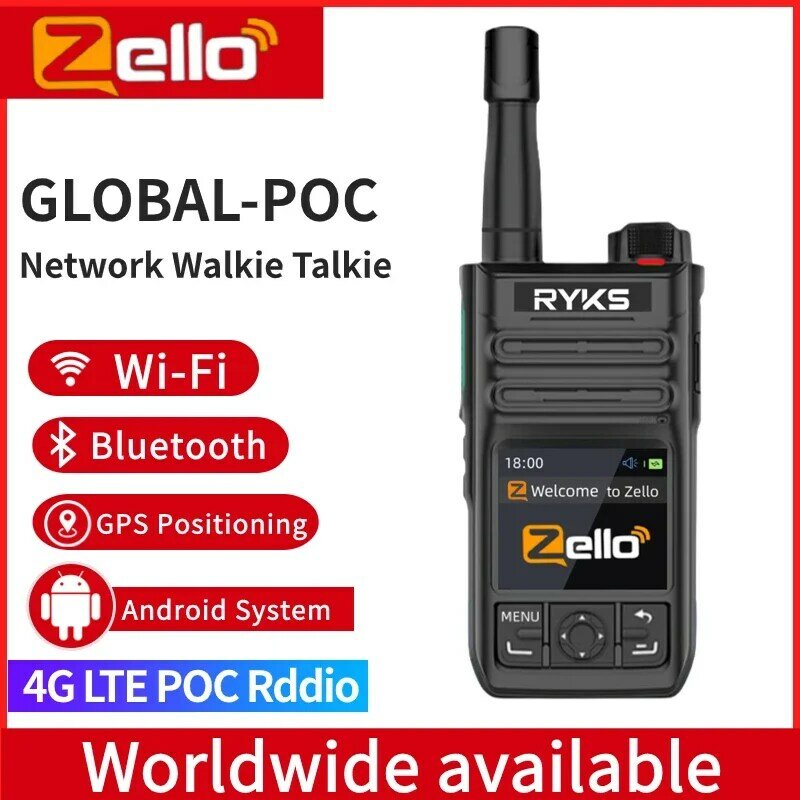 PTT Zello-walkie-talkie profesional, Radio de largo alcance, Tarjeta Sim 4g, red WiFi, 100 millas