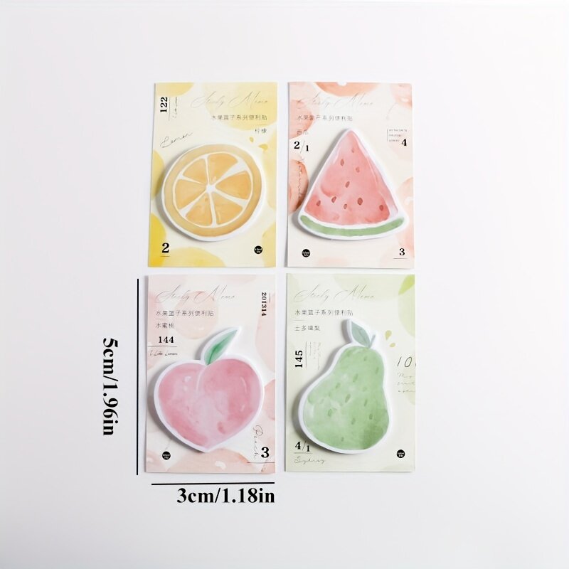 1 foglio pera pesca limone anguria Memo Pad per Scrapbooking materiale decorativo fai da te Collage Journaling