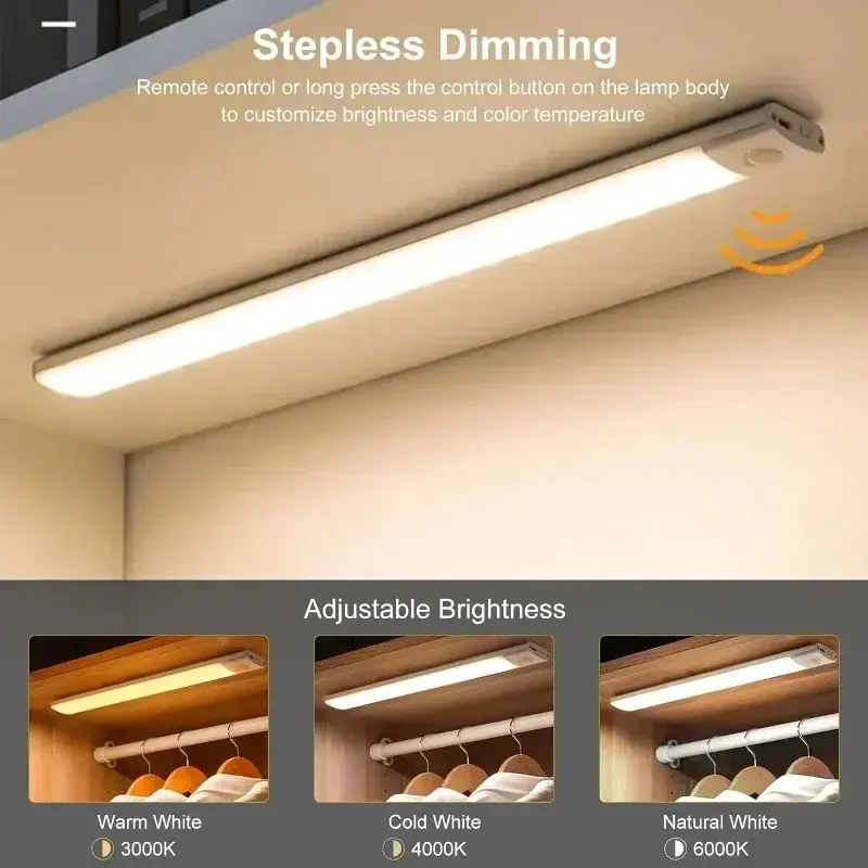 Xiaomi Wireless LED Night Light Motion Sensor USB Rechargeable For Kitchen Cabinet Night Light Wardrobe Desk Lamp Room Decor