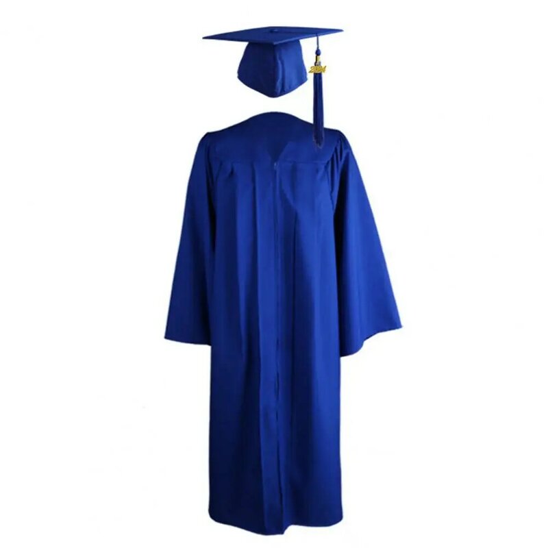 Graduation Gown Comfy 2023 University Graduates Academic Gown Tassel Solid Color Academic Dress School Supplies