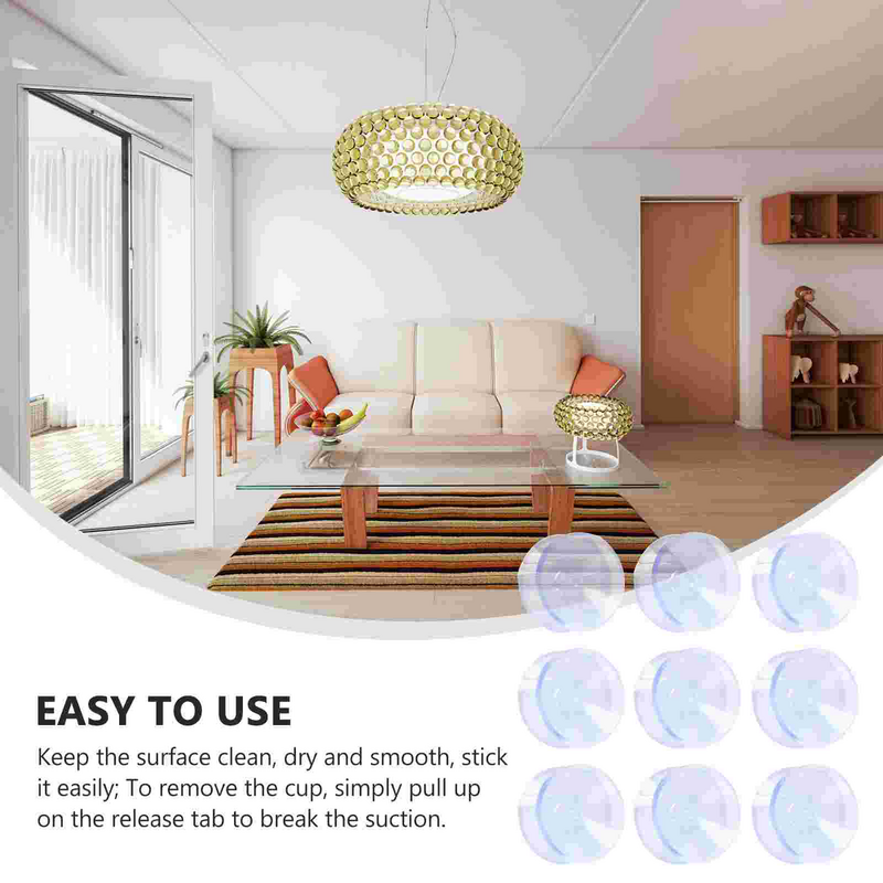 12 Pcs Dining Table Desktop Suction Cups Double-sided Sucker Hanger Pads Silicone Suckers Without Hooks